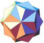 1.ª estelación de un icosaedro