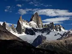 El Monte Fitz Roy o Chaltén, en la frontera entre Argentina y Chile.
