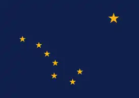 Bandera de Alaska (EE.UU.) en vigor