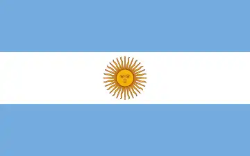 Bandera de Argentina.