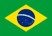 Tercera bandera de la República de los Estados Unidos del Brasil (1 de junio de 1960 al 28 de mayo de 1968).