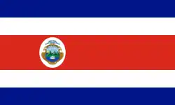 Bandera de Costa Rica(pabellón civil con escudo)
