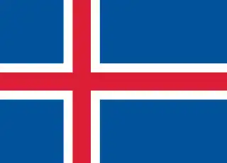 Bandera de Islandia.