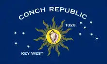 bandera de la Conch Republic (república de la concha)
