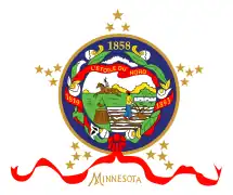 Antigua bandera de Minnesota, usada desde 1893 hasta 1957