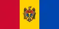Reverso de la bandera de Moldavia.