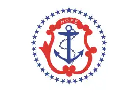 La bandera de Rhode Island desde 1877 hasta 1882