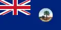 Bandera de Seychelles (1903-1961). Insignia diseñada por Charles George Gordon. Con anterioridad a 1903, Seychelles fue administrado como una dependencia de Mauricio.