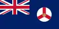 Bandera de Singapur entre 1952 y 1959.