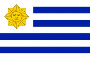 Bandera de Uruguay usada por el Gobierno del Cerrito