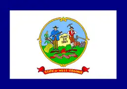 Bandera de Virginia Occidental desde 1907 hasta 1929