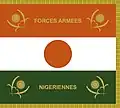 Bandera de las Fuerzas Armadas Nigerinas, lado reverso