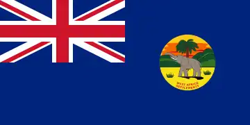 Bandera del África Occidental Británica, de 1821 a 1888.
