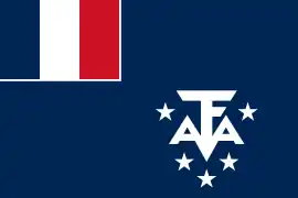 Bandera de Tierras Australes y Antárticas Francesas