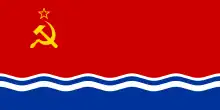 Bandera de la República Socialista Soviética de Letonia