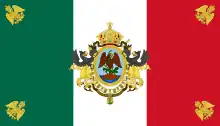 Bandera Imperial Mexicana (1864-1867), para uso exclusivo del emperador y su consorte