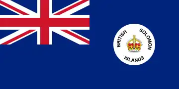 Bandera de las Islas Salomón británicas (1906-1942, 1945-1947)