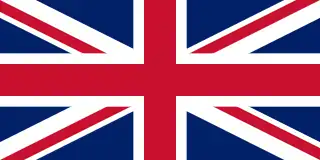 Bandera del Reino Unido en proporción 1:2