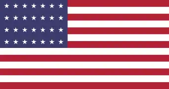 1845-1861, 1865-presenteBandera de los Estados Unidos en 1846 cuando Texas se convirtió en parte de la Unión. (Para banderas adicionales de Estados Unidos, ver bandera de los Estados Unidos: Progresión histórica de diseños.)