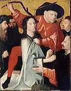 La Coronación de espinas de Cristo., seguidor de el Bosco , 40 × 30 cm , s. XVI
