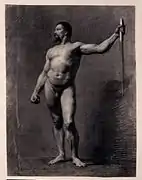 Desnudo masculino con lanza (1860), de Mariano Fortuny.