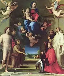Madonna con santos y el donante Jean Carandollet, de Fra Bartolomeo (1511-1512)