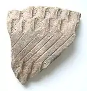Fragmento de cerámica del yacimiento de Chubukin Bugor