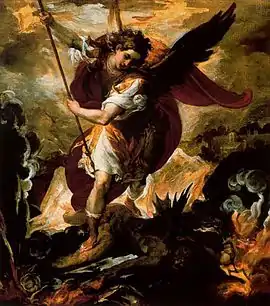 San Miguel Arcángel venciendo a Lucifer, de Maffei, ca. 1640-1660.