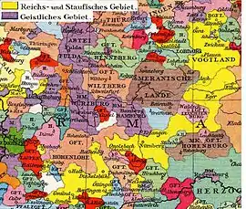 Franconia en  ca. 1200-1250 (la Edad de los Staufer)