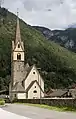 Mezzaselva, la iglesia: Pfarrkriche Sankt Martin