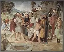 Frescos de la Casa Bartholdy en Roma, Escena:José vendido por sus hermanos