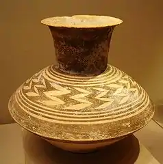 Vasija iraquí del período tardío de Ubaid (4500-4000 a. C.).