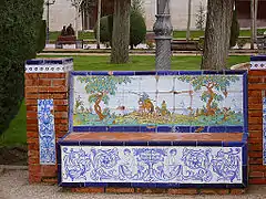 Bancada de cerámica de Talavera.