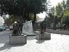 Fuente de Don Quijote y Sancho Panza.