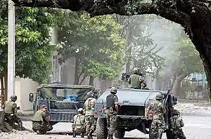 Ejército Mexicano en un enfrentamiento.