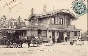 La estación, hacia 1904.