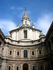 Cimborrio de Sant'Ivo alla Sapienza, con la famosa linterna en espiral