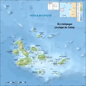 Mapa de las islas en donde habita este taxón.