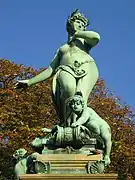 Galatea en la cabecera de la fuente de Galatea, en Stuttgart