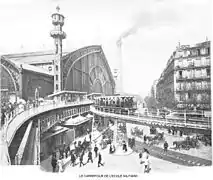 Exposición de 1900. Tranvía elevado