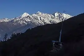 Ganesh, La cordillera vista desde Chandanbari, Rasuwa