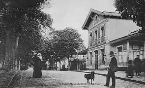 La estación hacia 1920.