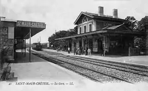 La estación hacia 1900.