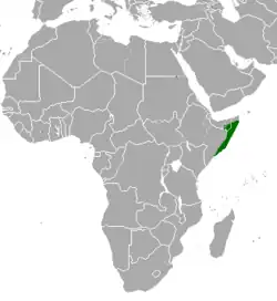 Distribución de la gacela de Speke