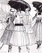 Modelos para la lluvia en La Gazette du Bon Ton en 1915.