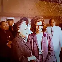 Graciela de la Lama con Indira Gandhi.