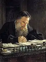 Retrato de León Tolstói. 1884.N. Gue
