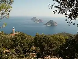 Cabo de Gelidonya, cerca de Finike, lugar donde naufragó un navío mercante fenicio en el 1200 a.C.