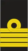 Insignia de capitán de navío de la Marina de Brasil.