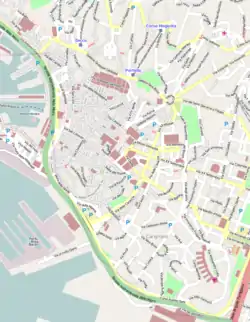 Mapa del centro de Génova.